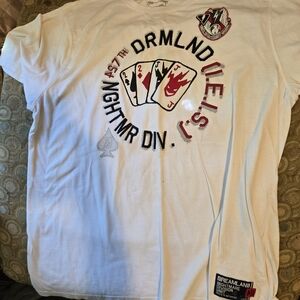 Dreamland White Graphic Tee for Men